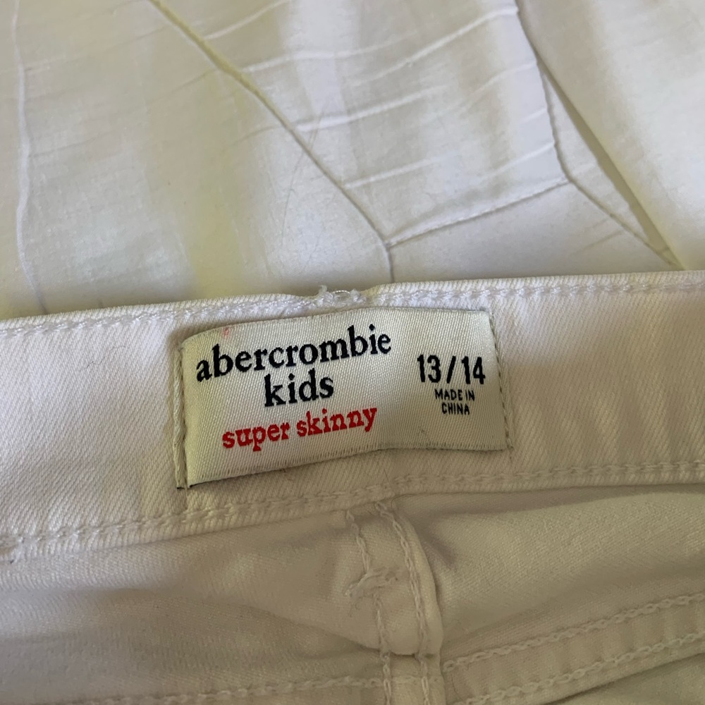 Abercrombie Kids 13/14 White Jeans
